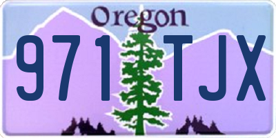 OR license plate 971TJX