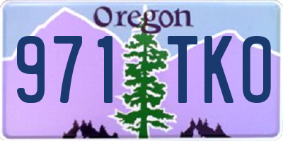 OR license plate 971TKO
