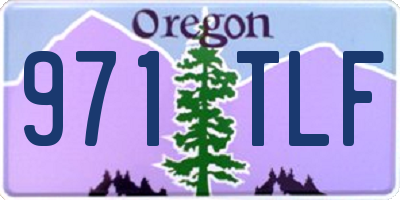 OR license plate 971TLF