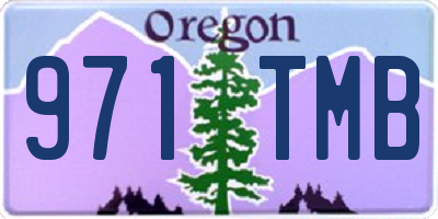 OR license plate 971TMB