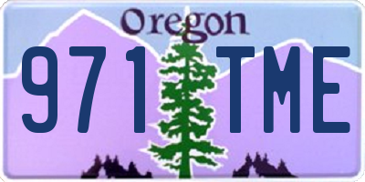 OR license plate 971TME