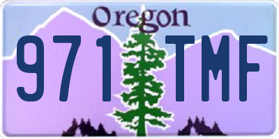 OR license plate 971TMF
