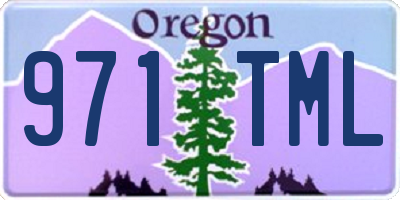 OR license plate 971TML