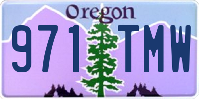 OR license plate 971TMW