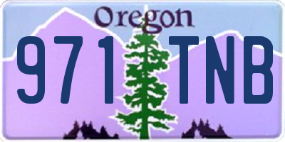 OR license plate 971TNB