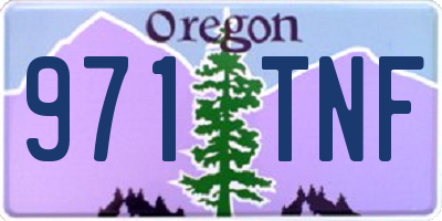 OR license plate 971TNF