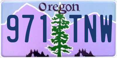 OR license plate 971TNW