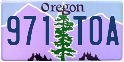 OR license plate 971TOA
