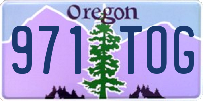 OR license plate 971TOG