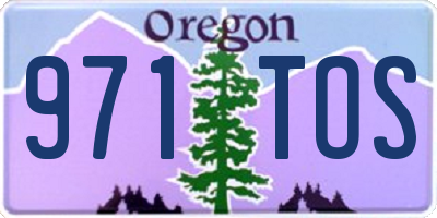 OR license plate 971TOS