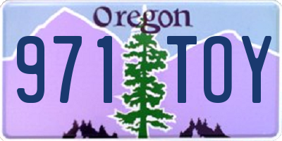 OR license plate 971TOY