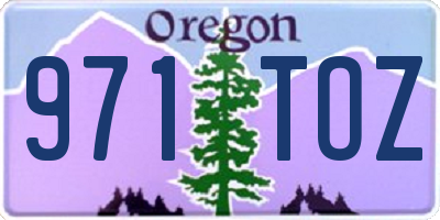 OR license plate 971TOZ