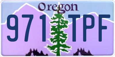 OR license plate 971TPF