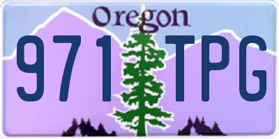 OR license plate 971TPG