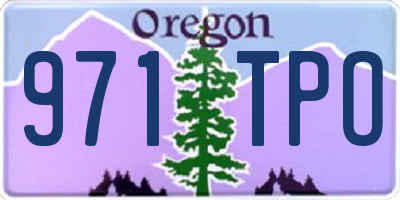 OR license plate 971TPO