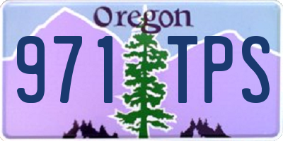 OR license plate 971TPS