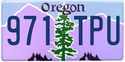 OR license plate 971TPU