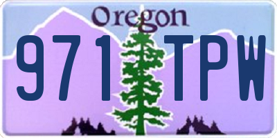 OR license plate 971TPW