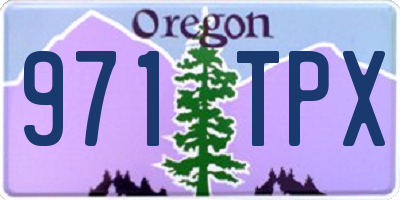 OR license plate 971TPX