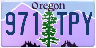 OR license plate 971TPY