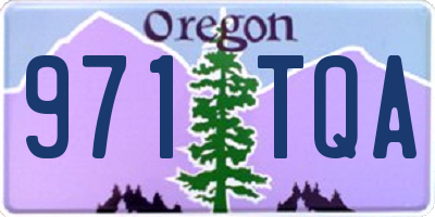OR license plate 971TQA