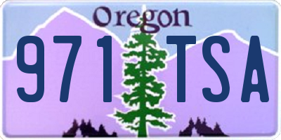 OR license plate 971TSA