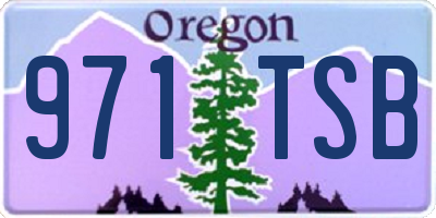 OR license plate 971TSB