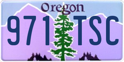 OR license plate 971TSC