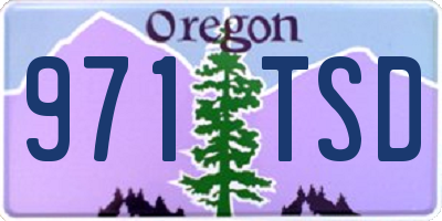 OR license plate 971TSD