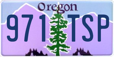 OR license plate 971TSP