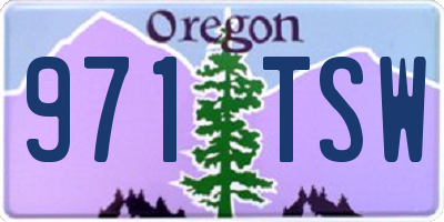 OR license plate 971TSW