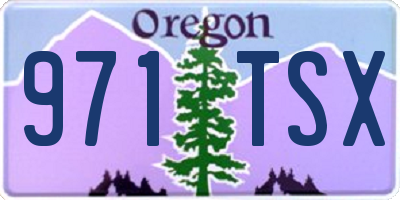 OR license plate 971TSX