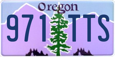 OR license plate 971TTS