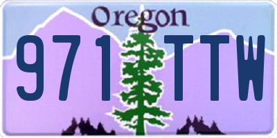 OR license plate 971TTW