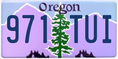 OR license plate 971TUI