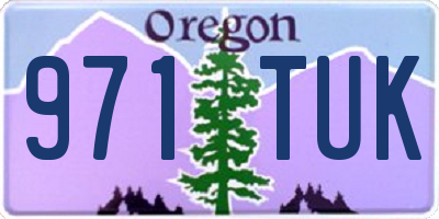 OR license plate 971TUK