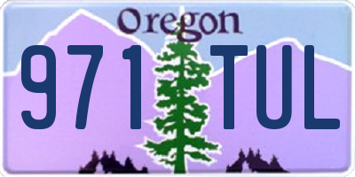 OR license plate 971TUL