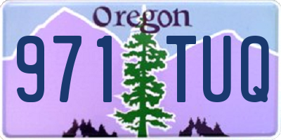 OR license plate 971TUQ