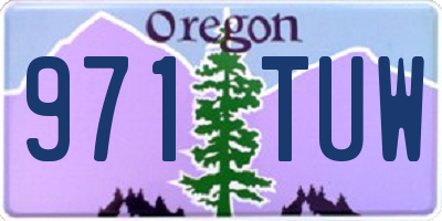 OR license plate 971TUW