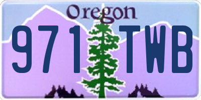 OR license plate 971TWB