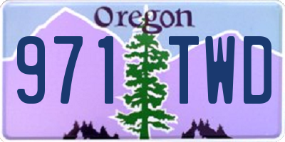 OR license plate 971TWD
