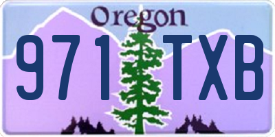 OR license plate 971TXB