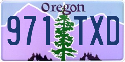 OR license plate 971TXD