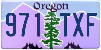 OR license plate 971TXF