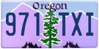 OR license plate 971TXI