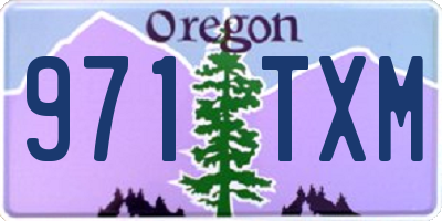 OR license plate 971TXM