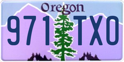 OR license plate 971TXO