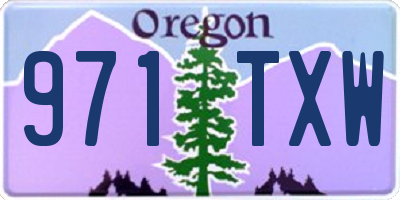 OR license plate 971TXW