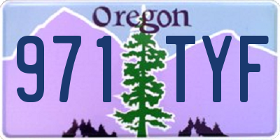 OR license plate 971TYF