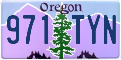 OR license plate 971TYN